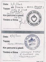 Timbri delle ultime tappe
(10253 bytes)