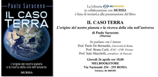 Locandina presentazione del libro -Il Caso Terra-