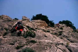 Aldo e Enea quasi alla fine delle loro salite