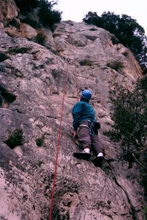 Andrea Cecchini in azione su Y di Porfirio