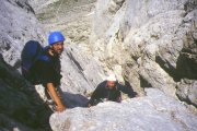Tommy e Kluge nel
Canale Bonacossa
(48271 bytes - foto Enea)