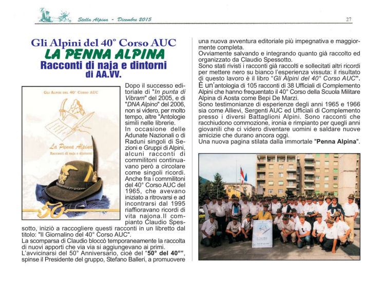 Articolo sulla rivista Stella Alpina dell’ANA - Pisa-Lucca-Livorno (124491 bytes)